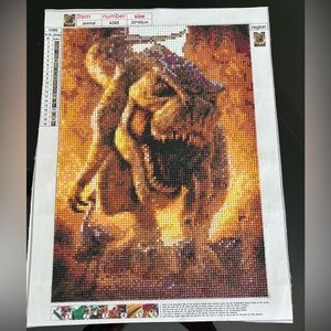 T-Rex Diamond Art Completed Picture